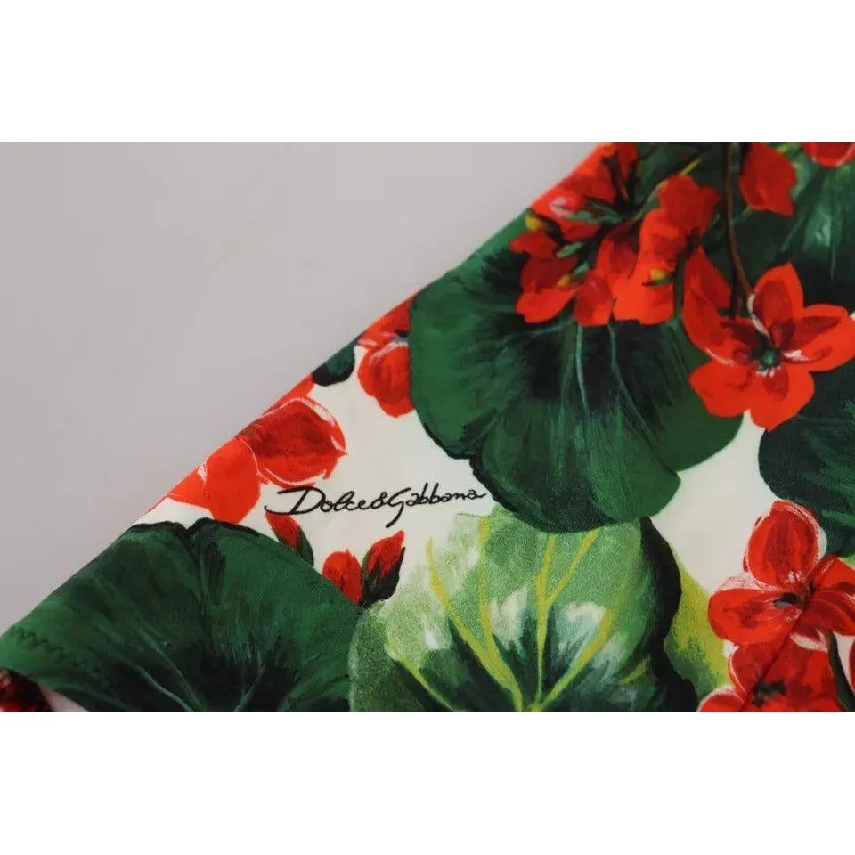 Dolce & Gabbana Multicolor Geranium One Piece Beachwear Swimsuit