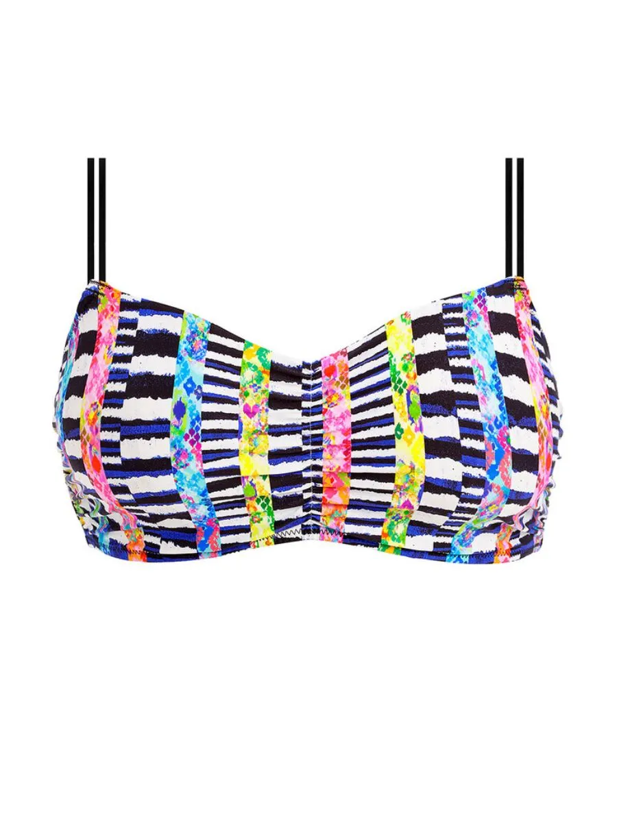 Electro Rave Bralette Bikini Top - Multi