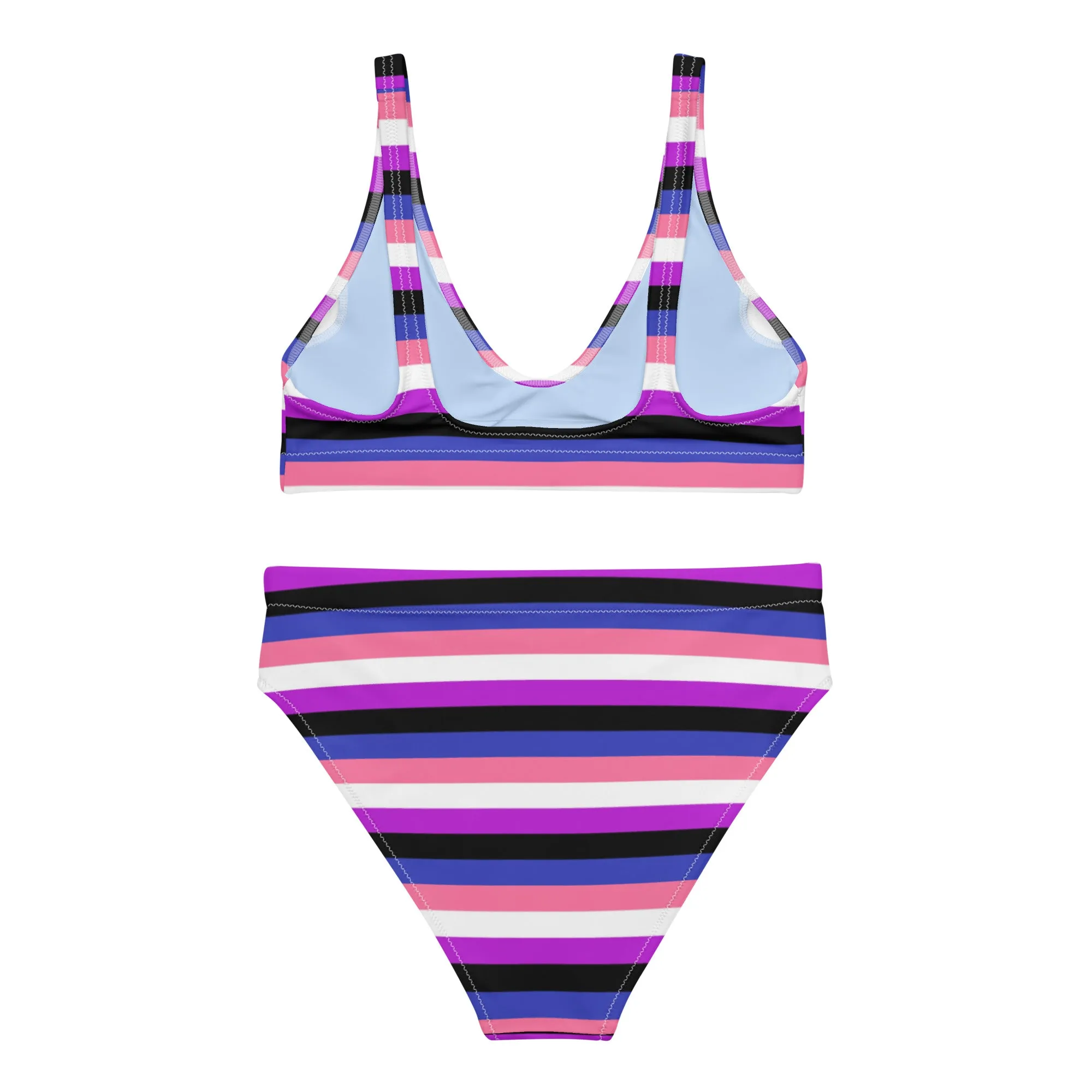 Genderfluid Flag High-Waisted Bikini