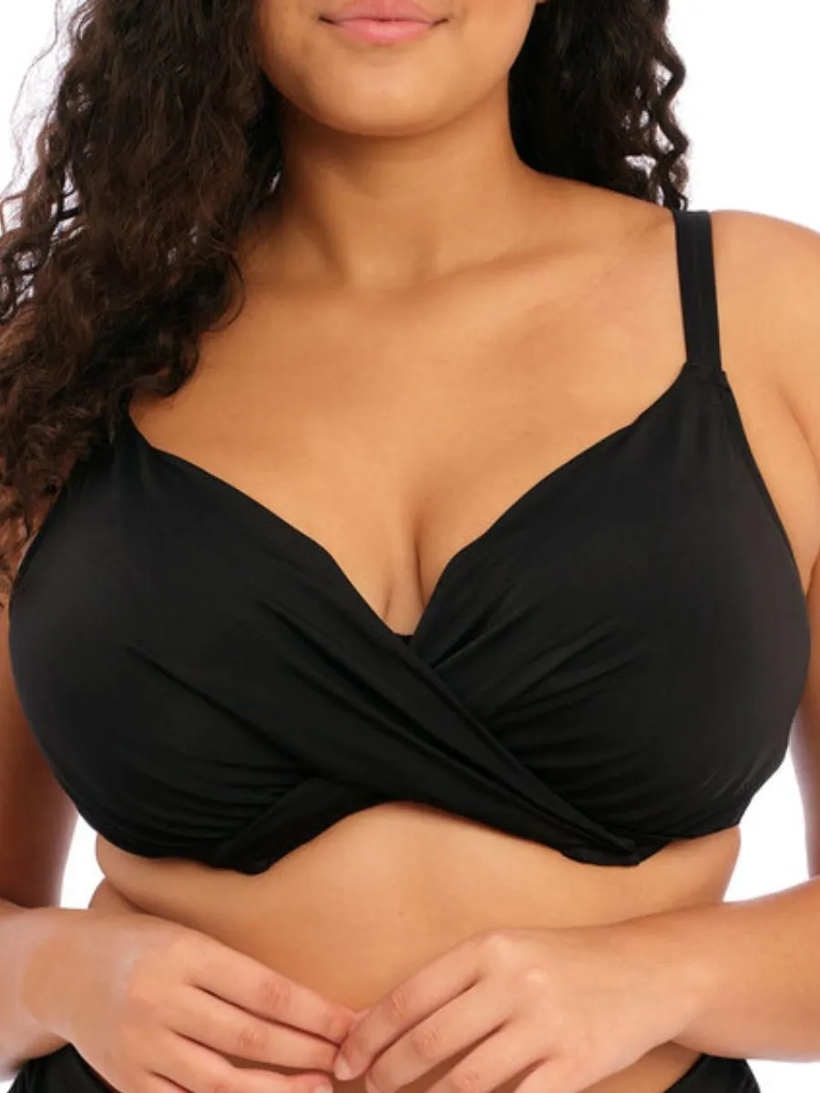 Magnetic Plunge Bikini Top - Black