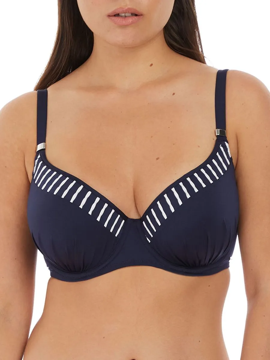 San Remo Moulded Gathered Bikini Top - Ink