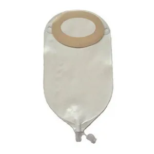 Special Nu-Flex Adult Drainable Pouch All Barrier Custom Pre-Cut 3/4" x 1-1/8" Opening, Convex